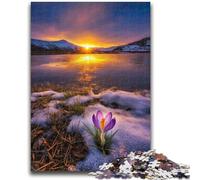 1000 Pieces Jigsaw Puzzles For Teens And Adults Beautiful Mountains And Lakes Toys Educational Games Stress Relieving Suitable for Desktop Decoration 26x38cm