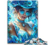 1000 Pieces Jigsaw Puzzles For Teens And Adults Beautiful Woman 1000 Pieces for Adults,with Matching Poster And Trivia Sheet for Ages 14+ (38x26cm)