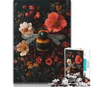 1000 Pieces Jigsaw Puzzles For Teens And Adults Bee Flowers,Challenging Game Toys for Is Ideal As A Gift for The Whole Family (38x26cm)
