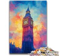 1000 Pieces Jigsaw Puzzles For Teens And Adults Big Ben in London Vibrant And Unique Design Relaxing & Challenging Puzzle Experience 50x75cm