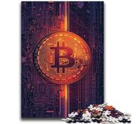 1000 Pieces Jigsaw Puzzles For Teens And Adults Bitcoin Logo 1000 Piece Jigsaw,Wishlist with Santa Claus for And Age 14 (50x75cm)