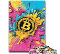 1000 Pieces Jigsaw Puzzles For Teens And Adults Bitcoin Logo Stress Reliever Staycation Kill Time Wishlist with Santa Claus 50x75cm