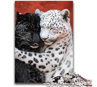 1000 Pieces Jigsaw Puzzles For Teens And Adults Black And White Leopard 1000 Pieces for Adults,Educational Stress Relief Toy Great Gifts And Toys (50x75cm)