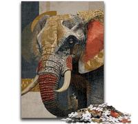 1000 Pieces Jigsaw Puzzles For Teens And Adults Black Gold Elephant 1000 Pieces for Adults,deal As Gifts for The Whole Family for Ages 14+ (26x38cm)