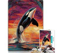 1000 Pieces Jigsaw Puzzles For Teens And Adults Blue Whale Puzzles for Adults,Learning Educational Toys Family Games Gifts for Friends And Family 38x26cm