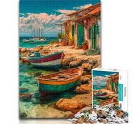 1000 Pieces Jigsaw Puzzles For Teens And Adults Boats on Resort Island 1000 Pieces for Adults,Educational Stress Relief Toy Great Gifts And Toys 50x75cm