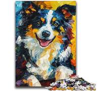 1000 Pieces Jigsaw Puzzles For Teens And Adults Border Collie 1000 Pieces for Teenagers,Fun Games Wall Decoration Unique Birthday And Xmas Gifts (38x26cm)