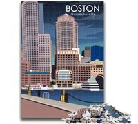 1000 Pieces Jigsaw Puzzles For Teens And Adults Boston Massachusetts Art 1000 Pieces for Adults,Educational Games DIY Toys Great Gifts And Toys (26x38cm)