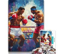 1000 Pieces Jigsaw Puzzles For Teens And Adults Boxer Battle Adult Puzzles,Perfect for Game Nights, Colorful Toy for Home Gift (size 75x50cm)
