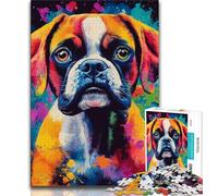 1000 Pieces Jigsaw Puzzles For Teens And Adults Boxer Dog,Educational Family Game Wall Decoration Unique Birthday And Xmas Gifts (38x26cm)