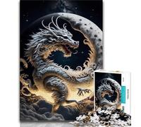 1000 Pieces Jigsaw Puzzles For Teens And Adults Brave Dragon 1000 Piece Puzzle,Challenging Game Toys Wall Decoration Unique Birthday And Xmas Gifts 26x38cm