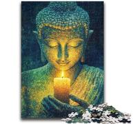 1000 Pieces Jigsaw Puzzles For Teens And Adults Buddha Art Stress Reliever Difficult Challenge Is Ideal As Gifts for The Whole Family 26x38cm