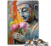 1000 Pieces Jigsaw Puzzles For Teens And Adults Buddha Holding Flowers 1000 Pieces for Adults,Educational Stress Relief Toy Great Gifts And Toys (38x26cm)