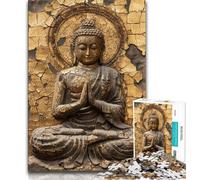1000 Pieces Jigsaw Puzzles For Teens And Adults Buddha Statues,Challenging To Complete But Fun And Humorous Unique Birthday And Gifts 38x26cm