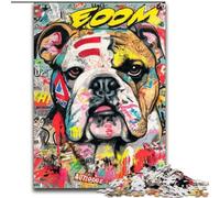 1000 Pieces Jigsaw Puzzles For Teens And Adults Bulldog Doodle, for 14+ For Family Fun & Game Night Artists' Collection, Fine Arts (Size 50x75cm)
