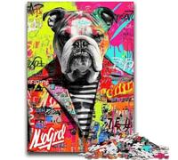 1000 Pieces Jigsaw Puzzles For Teens And Adults Bulldog Doodle Teenager Puzzles,for Challenging Toy Game And Family Play (26x38cm)