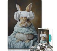 1000 Pieces Jigsaw Puzzles For Teens And Adults Bunny Playing with Toilet Paper Teenager Puzzles,for Challenging Toy Game And Family Play 26x38cm