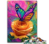 1000 Pieces Jigsaw Puzzles For Teens And Adults Butterflies And Roses Teenager Puzzles,for Challenging Toy Game And Family Play (26x38cm)