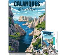 1000 Pieces Jigsaw Puzzles For Teens And Adults Calanques France,Challenging Game Toys for Is Ideal As A Gift for The Whole Family (38x26cm)