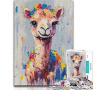 1000 Pieces Jigsaw Puzzles For Teens And Adults Camel Graffiti,Staycation Kill Time with Matching Poster And Trivia Sheet 38x26cm