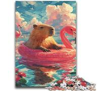 1000 Pieces Jigsaw Puzzles For Teens And Adults Capibara on Vacation Learning Educational Toys Fun at Home Activities, Birthday Present,Travel Gifts 38x26cm