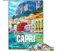 1000 Pieces Jigsaw Puzzles For Teens And Adults Capri Island Italy, Educational Games Home Decoration Suitable for Desktop Decoration 50x75cm