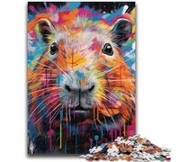 1000 Pieces Jigsaw Puzzles For Teens And Adults Capybara Graffiti 1000 Pieces for Adults,Stress Reliever Staycation Kill Time Parent-child Interaction (26x38cm)