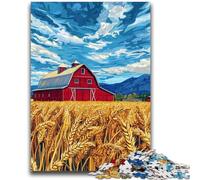 1000 Pieces Jigsaw Puzzles For Teens And Adults Cartoon Wheat Field Stress Reliever Staycation Kill Time Wishlist with Santa Claus 50x75cm