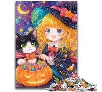 1000 Pieces Jigsaw Puzzles For Teens And Adults Cat And Anime Girl 1000 Pieces for Adults,Educational Stress Relief Toy Great Gifts And Toys (50x75cm)