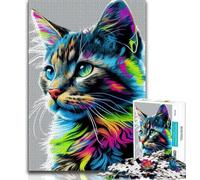 1000 Pieces Jigsaw Puzzles For Teens And Adults Cat Pop Art Animal Teenager Puzzles,Educational Stress Relief Toy Great Gifts And Toys (size 38x26cm)