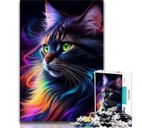 1000 Pieces Jigsaw Puzzles For Teens And Adults Charming Fantasy Black Cat Adult Jigsaw,Educational Games Wall Decoration Unique Birthday And Xmas Gifts (size 38x26cm)