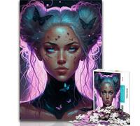 1000 Pieces Jigsaw Puzzles For Teens And Adults Charming Girl 1000 Pieces for Adults,Stress Reliever Staycation Kill Time Parent-child Interaction 38x26cm