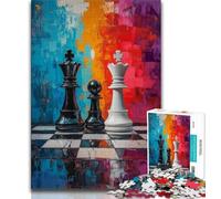 1000 Pieces Jigsaw Puzzles For Teens And Adults Chess Oil Painting,for Educational Game Challenge Toy Deal As Gifts for The Whole Family (75x50cm)
