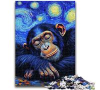 1000 Pieces Jigsaw Puzzles For Teens And Adults Chimpanzee Night Sky Educational Family Game Is Ideal As Gifts for The Whole Family for 14+ 26x38cm