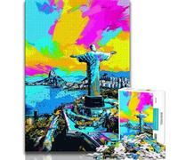 1000 Pieces Jigsaw Puzzles For Teens And Adults Christ The Redeemer Adult Puzzles,Perfect for Game Nights, Colorful Toy for Home Gift (size 75x50cm)