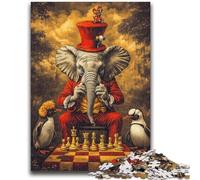 1000 Pieces Jigsaw Puzzles For Teens And Adults Circus Animals Stress Reliever Difficult Challenge with Matching Poster And Trivia Sheet 50x75cm
