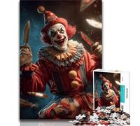 1000 Pieces Jigsaw Puzzles For Teens And Adults Clown Circus,Stress Reliever Difficult Challenge Is Ideal As Gifts for The Whole Family 50x75CM