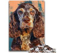 1000 Pieces Jigsaw Puzzles For Teens And Adults Cocker Spaniel Dog Adult Puzzles,Challenging Game Gifts for Is Ideal As A Gift for The Whole Family (50x75cm)