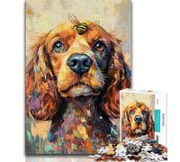 1000 Pieces Jigsaw Puzzles For Teens And Adults Cocker Spaniel Graffiti Adult Jigsaw,Educational Toys & Games for Adults And Teenagers (size 75x50cm)