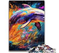 1000 Pieces Jigsaw Puzzles For Teens And Adults Color Dolphins Teenager Puzzles,for Challenging Toy Game And Family Play (75x50cm)