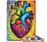 1000 Pieces Jigsaw Puzzles For Teens And Adults Color Heart Toys Educational Games Stress Relieving Unique Home Decor And Gifts 26x38cm