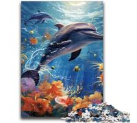 1000 Pieces Jigsaw Puzzles For Teens And Adults Colorful Art Dolphin 1000 Pieces for Adults,Educational Games DIY Toys Great Gifts And Toys (50x75cm)