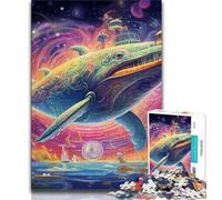 1000 Pieces Jigsaw Puzzles For Teens And Adults Colorful Blue Whale Teenager Puzzles,Fun Present & Activity for Home,Toy for Rainy Days 38x26cm
