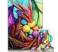 1000 Pieces Jigsaw Puzzles For Teens And Adults Colorful Flying Dragon,Stress Reliever Difficult Challenge Is Ideal As Gifts for The Whole Family (75x50cm)