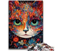 1000 Pieces Jigsaw Puzzles For Teens And Adults Colourful Animal Cat Educational Family Game Is Ideal As Gifts for The Whole Family for 14+ 26x38cm