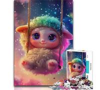 1000 Pieces Jigsaw Puzzles For Teens And Adults Colourful Cosmic Sheep Baby 1000 Pieces for Teenagers,Decompressing Intellectual Educational Toy Perfect Decoration 38x26cm