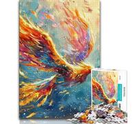 1000 Pieces Jigsaw Puzzles For Teens And Adults Colourful Fantasy Phoenix 1000 Pieces for Adults,with Matching Poster And Trivia Sheet for Ages 14+ 75x50cm