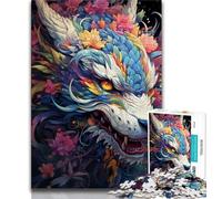 1000 Pieces Jigsaw Puzzles For Teens And Adults Colourful Graffiti Flying Dragon 1000 Piece Puzzle,Challenging Game Toys Wall Decoration Unique Birthday And Xmas Gifts 26x38cm