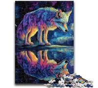 1000 Pieces Jigsaw Puzzles For Teens And Adults Cosmic Wolf Toys Educational Games Stress Relieving Unique Home Decor And Gifts 26x38cm