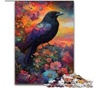 1000 Pieces Jigsaw Puzzles For Teens And Adults Crows And Flowers, Toys Educational Games Stress Relieving Wall Decoration (Size 26x38cm)